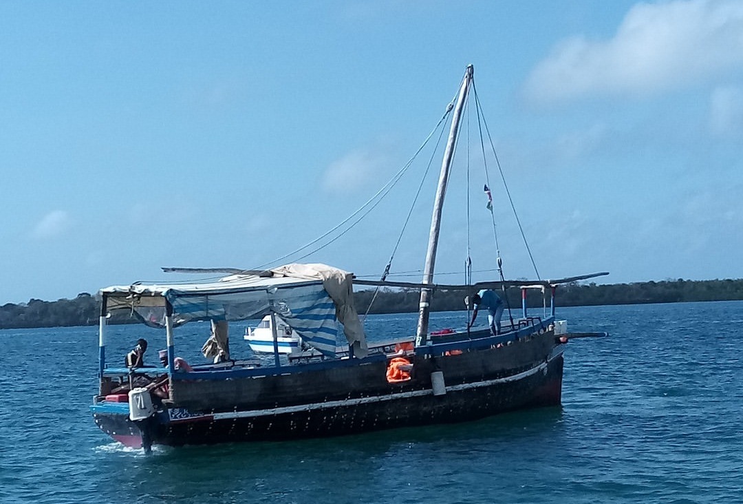 Boat ready for a Diani excursion
