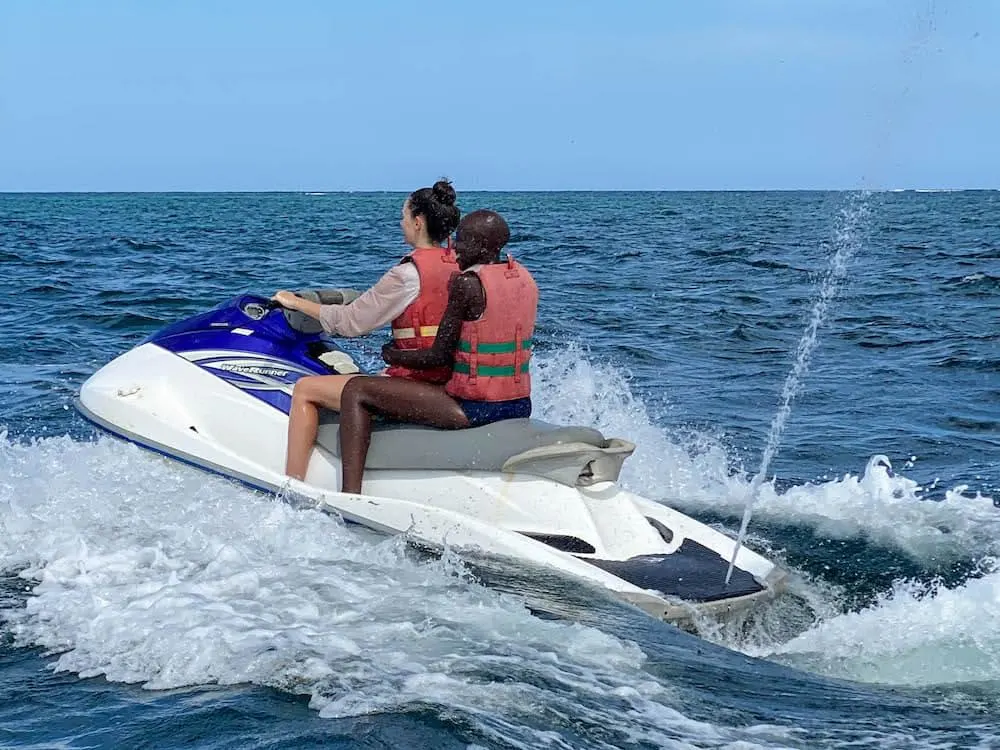 Jet ski experience along Diani Beach Kenya