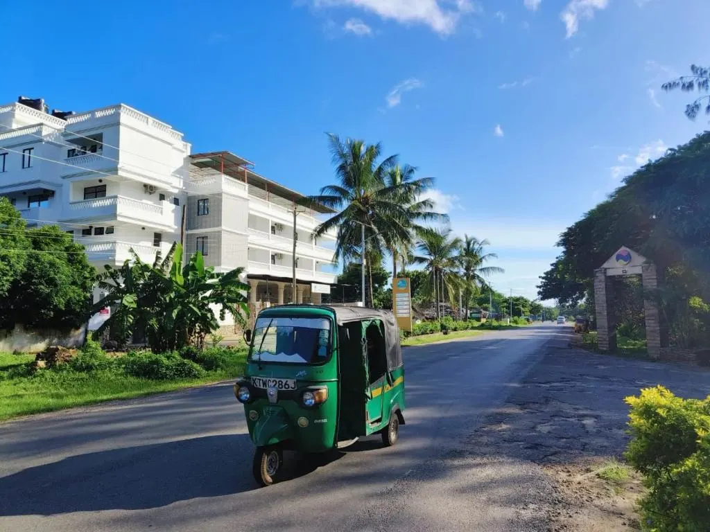 Tuk tuk transport on Diani Beach Road for travelling to Galu Beach